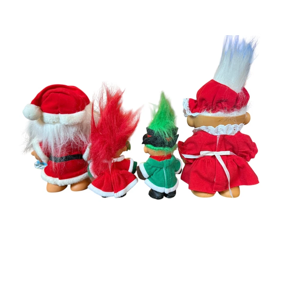 4 Muñecas de Navidad Russ Troll de Colección Papá Noel Mrs Clause Villancicos Grandes 8" 5" Navidad Foto 2 de 4