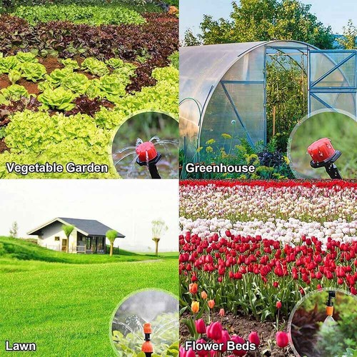 25m 50m 100m Bewässerungssystem Tropfschlauch Garten Bewässerung Wasser Schlauch - Bild 28 von 45