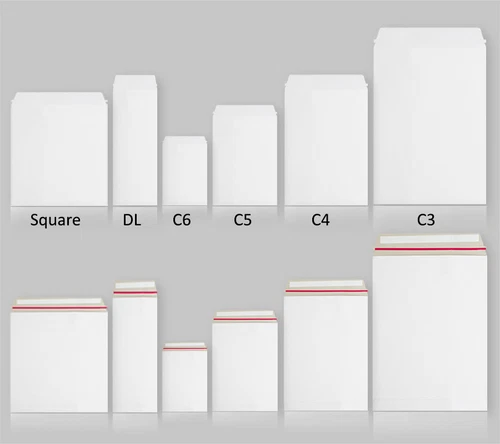 All Sizes Quality White All Board Envelopes Peel & Seal Cardboard Strong Mailer