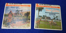 VTG VIEW - MASTER US TRAVEL BUSCH GARDENS LOT OF 2 21 STEREO PICTURES 3 REEL PKS