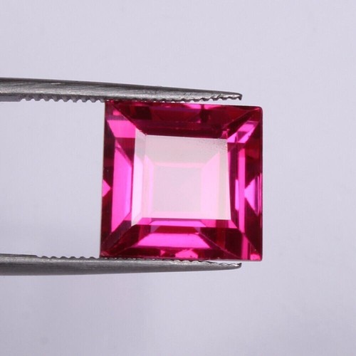 Pink Sapphire 5.70 Ct. Natural Flawless Ceylon Square Finest Loose Gemstone - Picture 5 of 7