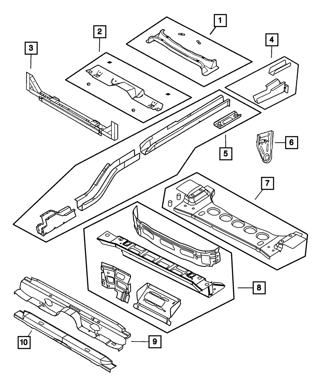 Genuine Mopar Rear Rail Rear Bumper Extension Assembly Right 4878794AC