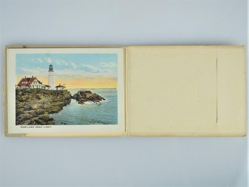 VINTAGE MAINE POSTCARD SOUVENIR FOLDERS (5)-PINE STATE, PORTLAND, MT. KINEO ETC. - Picture 4 of 12