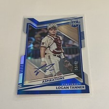 LOGAN TANNER 2022 PANINI ELITE EXTRA EDITION BLUE 29/82 AUTO RC ASPIRATIONS