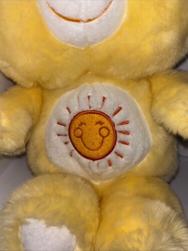 Vintage Gund Care Bear Yellow Sunshine Bear Plush With Tag HTF - Picture 8 of 10