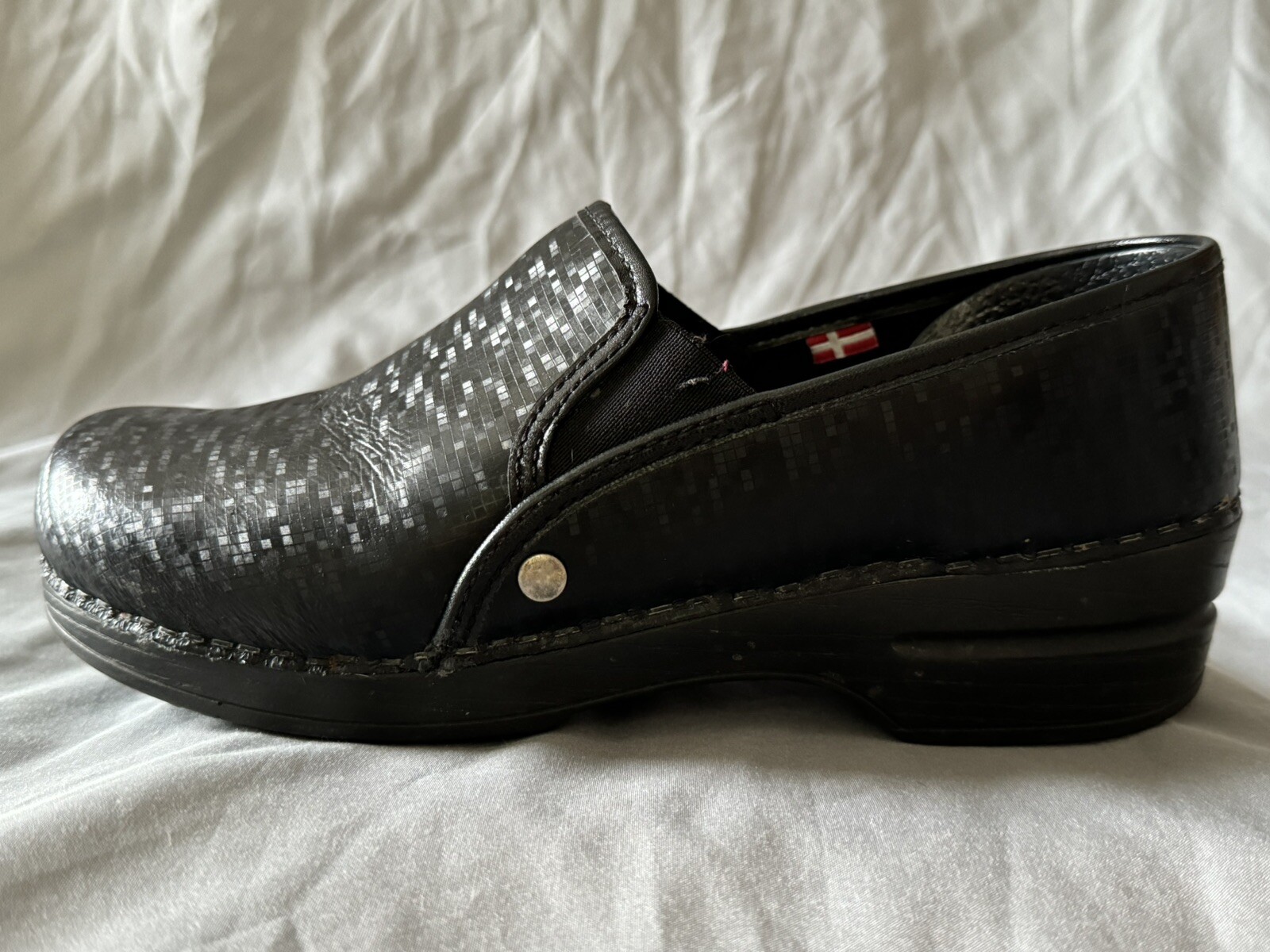 Sanita Professional Clogs Pixel Pattern Leather B… - image 7