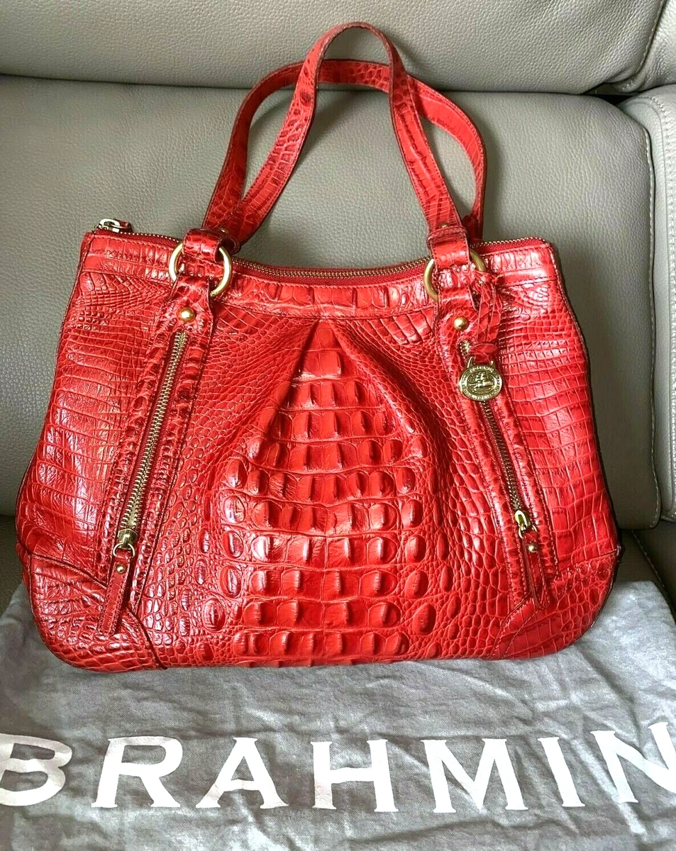 Luxury Women Alligator Handbag Brahmin Bags Retro Animal Pattern