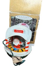 Hallmark Keepsake Magic Ornament Vintage 90s Santa's Workshop 1993 Light Motion
