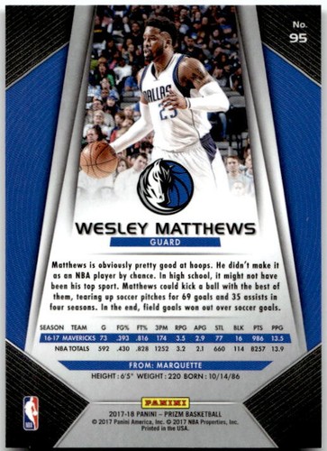 2017-18 Panini Prizm Basketball Pick Your Card Finish Your Set NBA (#1-300) - Picture 143 of 183