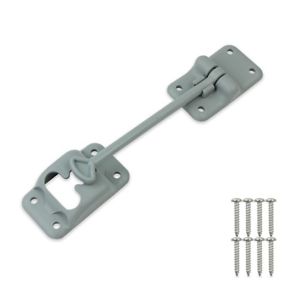 RV Trailer 6'' T-style Entry Door Catch Holder Plastic with Bracket Grey