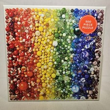 Galison MARBLES 500 pc Puzzle,Artist-Julie Seabrook, Rainbow, New / Sealed