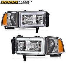 Fit For 94-02 Dodge Ram 1500 2500 3500 Corner Led Drl Headlight Lamps Leftright Fit For 94-02 Dodge Ram 1500 2500 3500 Corner Led Drl Headlight Lamps Leftright