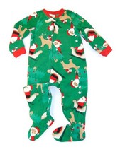 Carter's Toddler Boy's Santa and Reindeer Holiday Print Fleece Pajama Sleeper