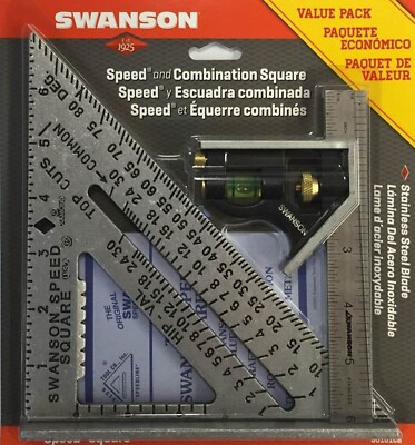Speed Square Layout Tool with Blue Book and Combination Square Swanson S0101CB