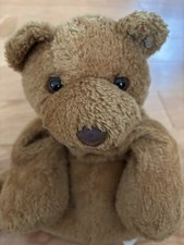 Mary Meyer Brown Bean Bag Bear with Red Ribbon Bow 1999 Vintage