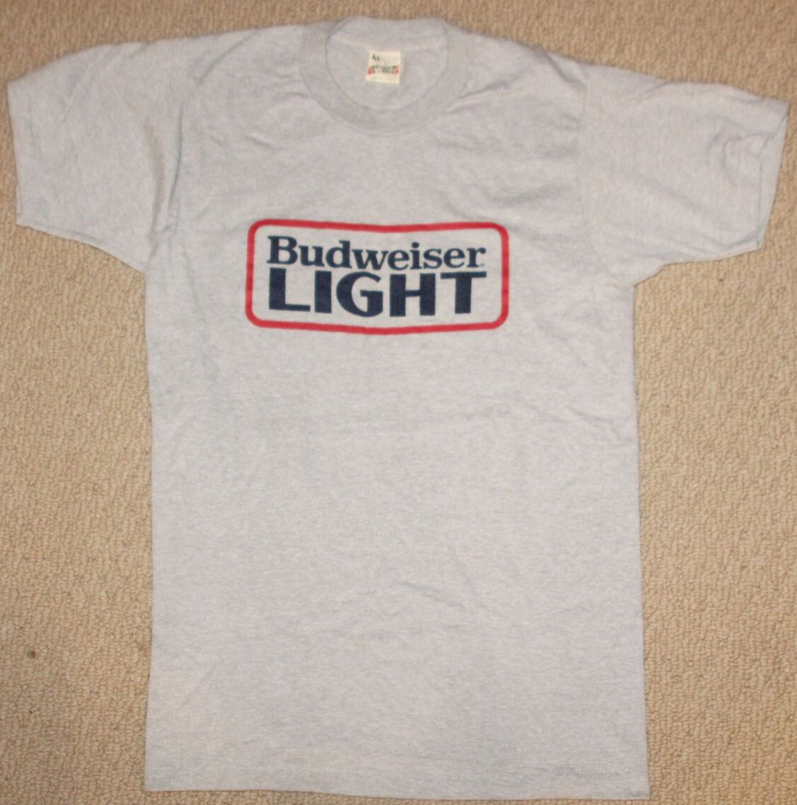 Vintage Early 1980s Budweiser Light Original Logo Bud Beer T-shirt