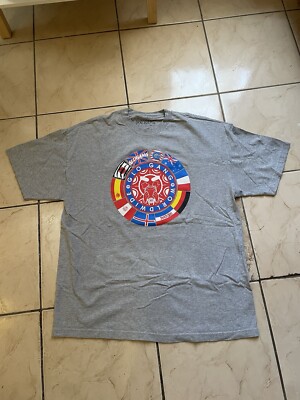 Glo Gang Shirt Worldwide Flag Graphic Size XL