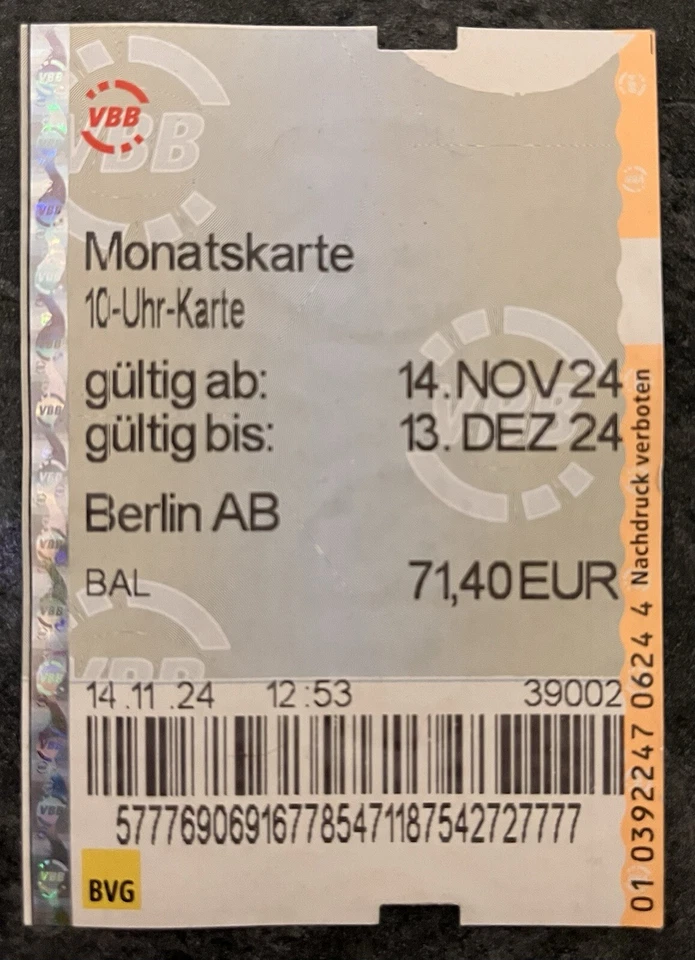 BVG TICKET