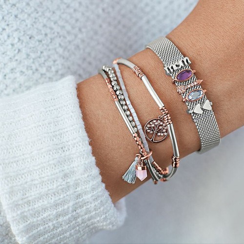Keep Collective silver/rosegold FAMILY Insp-wrap bracelet, retired/NIP! - Picture 3 of 5