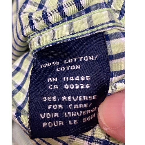 Lincs David Chu Green Checkered Mens Button Up - Picture 4 of 11