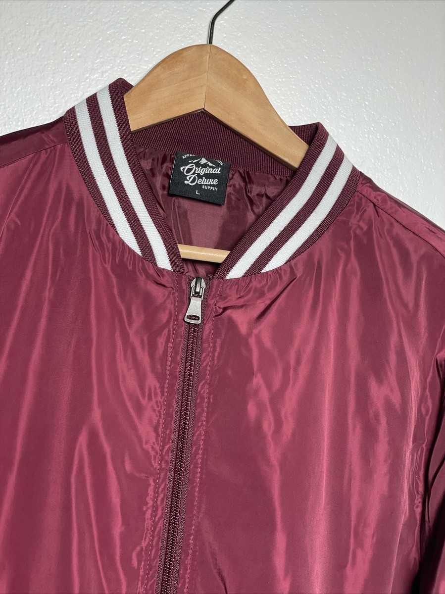 Original Deluxe Supply Varsity Jacket Men's L Red VTG Y2K Baseball
