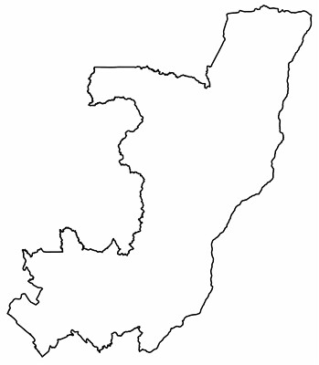 Congo Blank Outline Map GLOSSY POSTER PICTURE PHOTO PRINT BANNER 12405