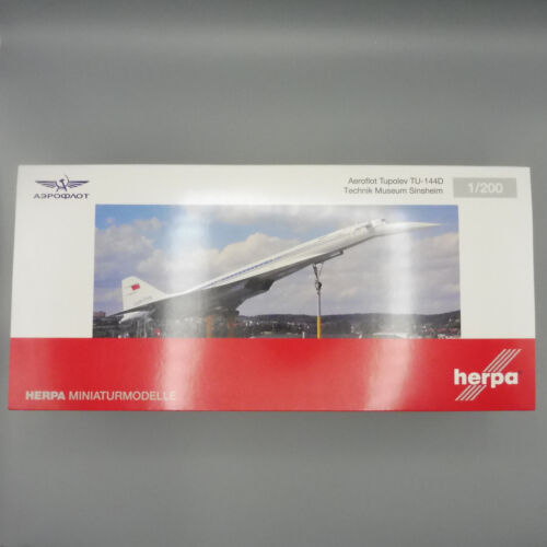 Aeroflot Tupolev TU-144D Technik Musée Sinsheim 1/200 Herpa 556323-001 - Photo 2 sur 12