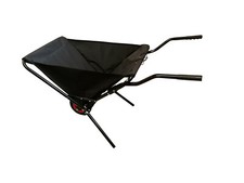 Lightweight Foldable Wheel Barrow Folding Wheelbarrow Black  Garden Space Saving