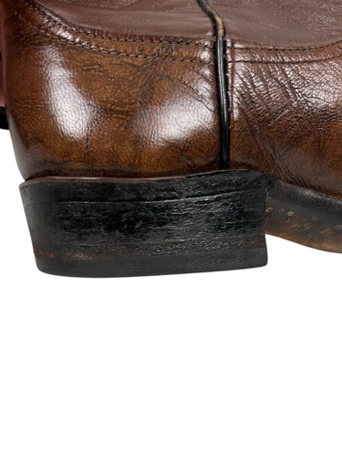 Larry Mahan Brown Cowboy Western Boots 465 Mens 6.5 D Leather Vintage Outdoors - Picture 21 of 21