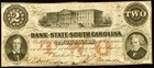 June 12, 1861 Obsolete Banknote Currency Charleston The State South Carolina $2