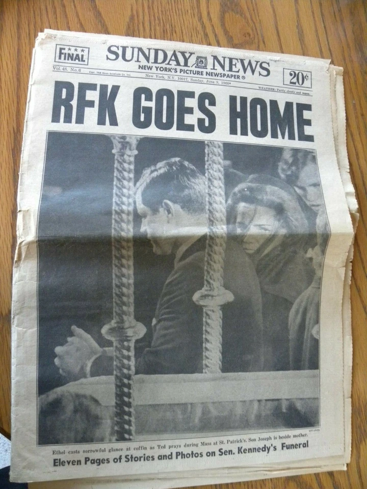 Sunday News - New York City - June 9, 1968 - Photo 1/1