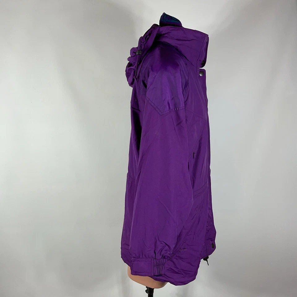 De Colección Años 80 Cabeza Ropa Deportiva Extraíble Manta de Vellón Forro Azteca Chaqueta Abrigo Parka L Foto 4 de 4