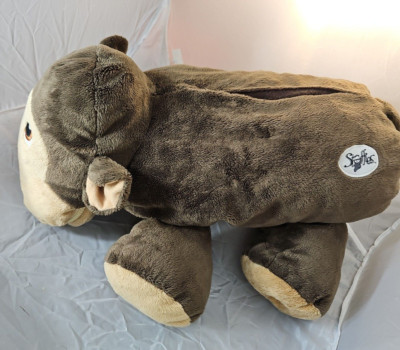 Stuffies Scout The Monkey Brown Plush Hidden Pockets Big Stuffed Sleep Over Bag