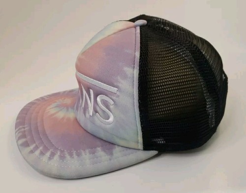 Vans Off The Wall Drop V Pink / Purple Tie Dyed Trucker Snapback Hat Cap Womens - Picture 2 of 17