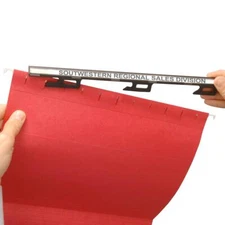 MagniFile Hanging File Folder Tabs Double-Sized Black Index Set Pack of 20