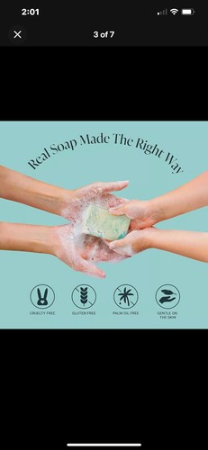 Handmade Artesian Soap Vegan All Natural shea butter Palm Oil Free - Picture 3 of 4