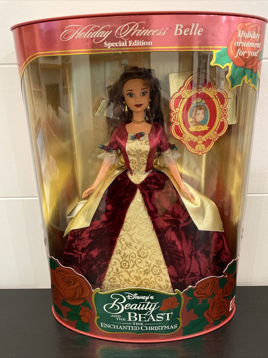 NRFB 1997 Disney Enchanted Holiday Princess Belle Barbie Doll Mattel 16710