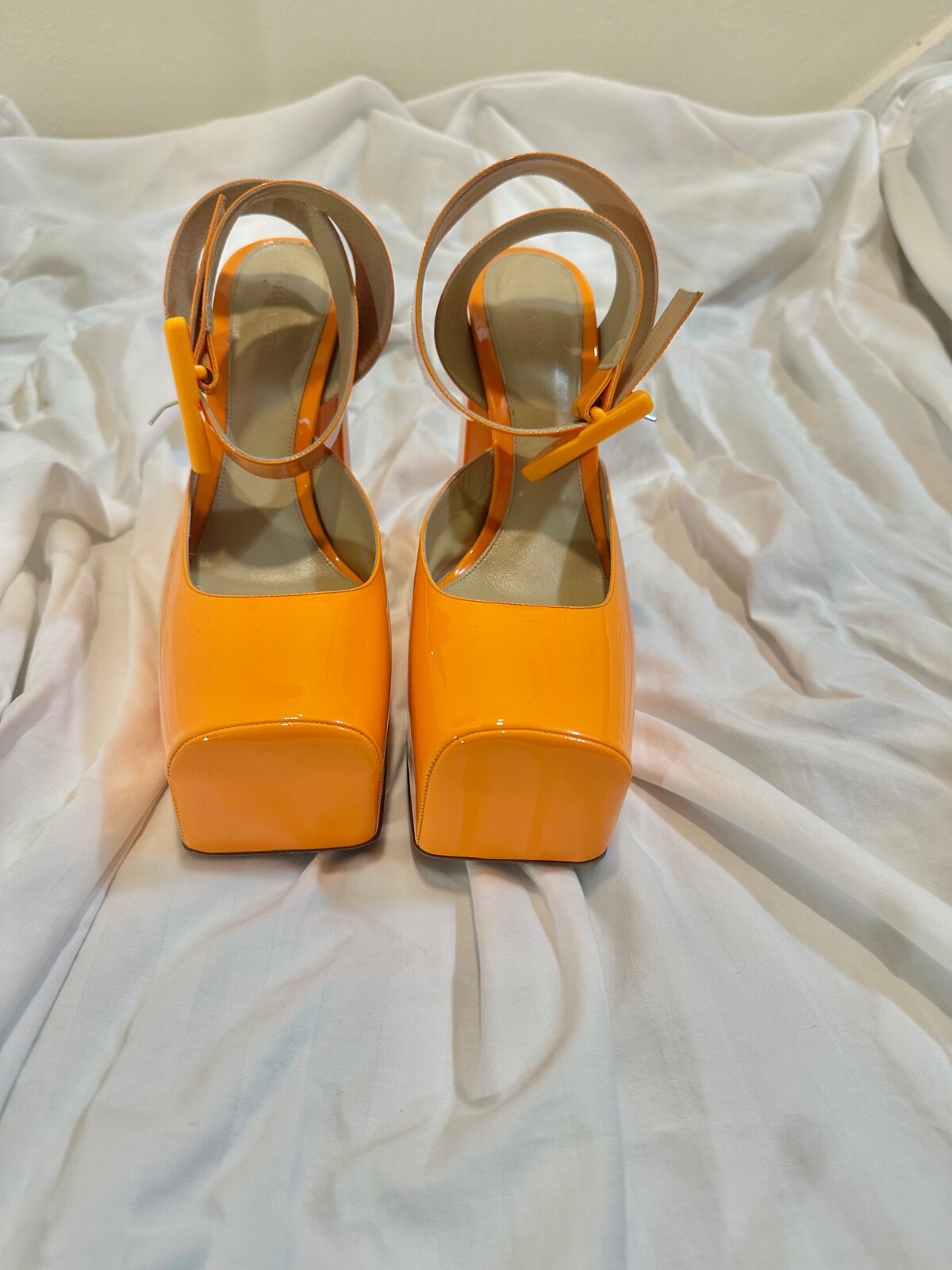 100% Authentic Bottega Veneta Tower Platform Pumps Or… - Gem