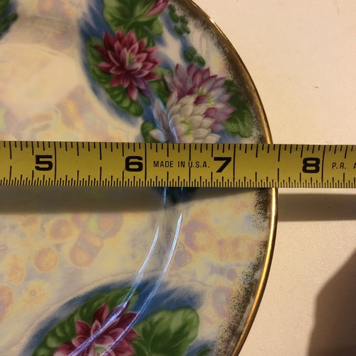 Vintage Ucagco Japan Lustreware Keramik Juli Seerose Salat Dessert Teller 7,5" - Bild 7 von 7