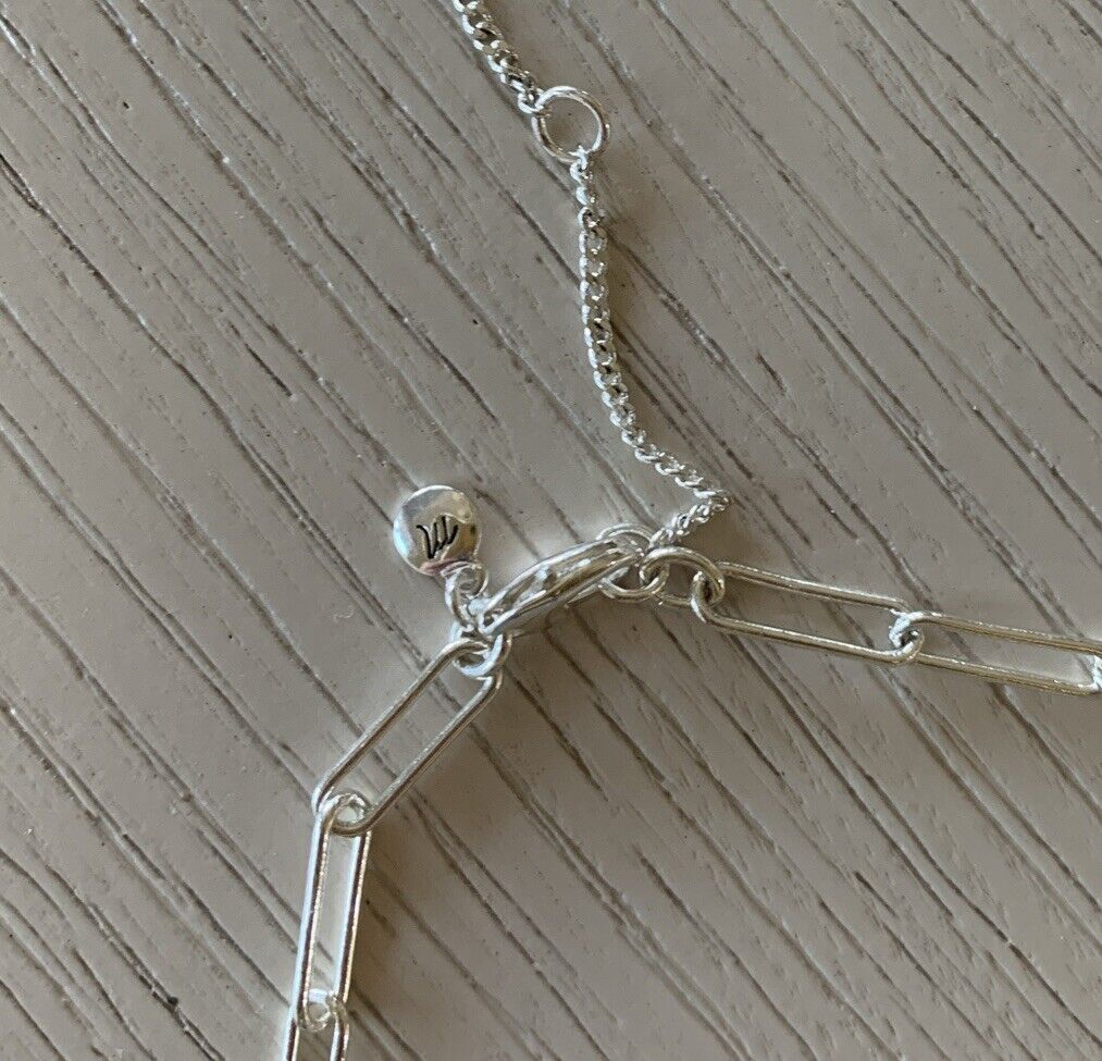 Madewell Paperclip Chain Necklace In Light Silver NWT | eBay