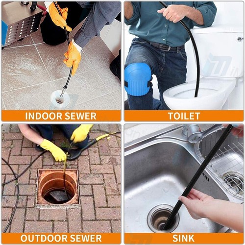 Sewer Jetter Nozzles Kit 100FT Drain Cleaning Hose for Pressure Washer 5800PSI - Picture 8 of 13