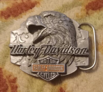 Harley Davidson Belt Buckle Screaming Eagle Harmony Design 1992 Siskiyou Pewter