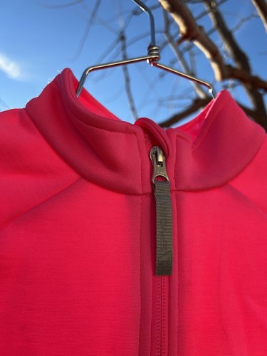 Spyder Savona Zip T-Neck Fleece KIDS Ski Snow Half Zip Sweater Hot Neon Pink New - Picture 4 of 16