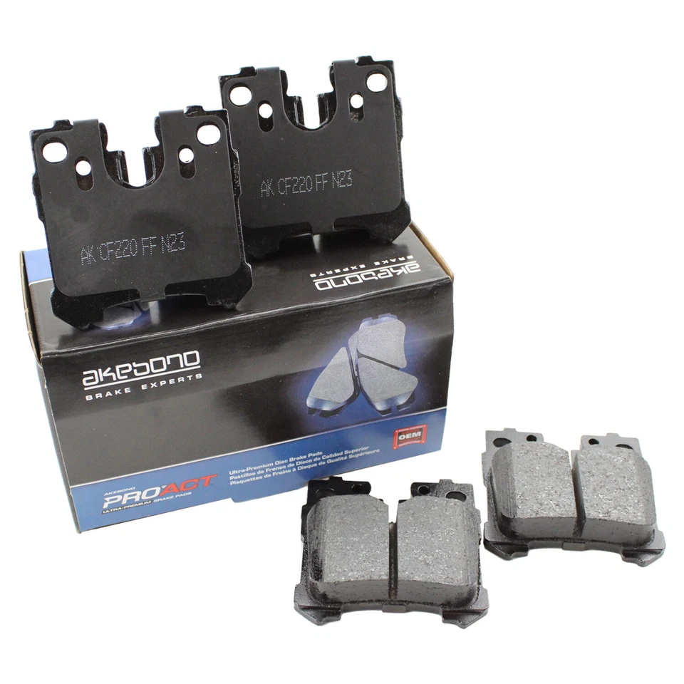 Pastilhas de freio a disco traseiras de cerâmica Akebono ProACT ACT1283 para Lexus LS460 LS600h - Imagem 3 de 4