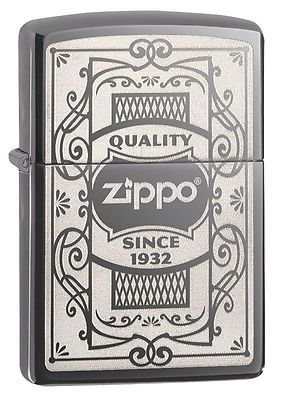 Zippo Windproof Black Ice Lighter, Zippo Quality Since 1932, 29425