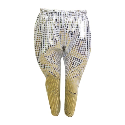 Kids Boys Girls Shiny Sequined Pants Harem Pants Trousers Dance Performance Pant - Picture 12 of 33