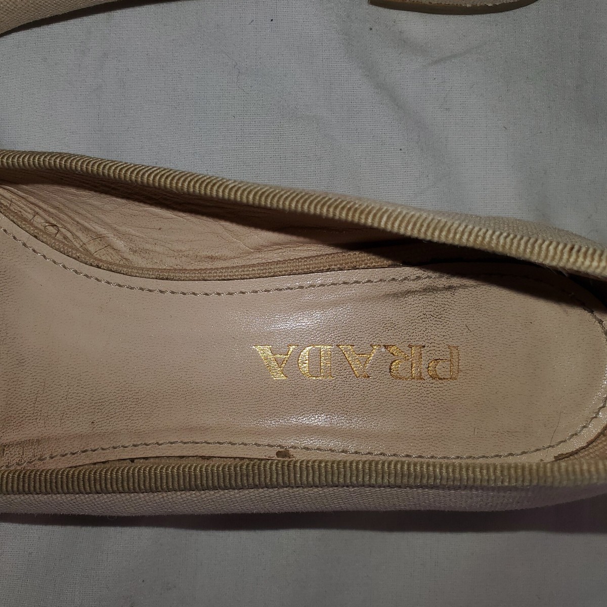 Prada Women's Size 36.5/6-US Calzature Donna Flats Canvas Prada Women's Size 36.5/6-US Calzature Donna Flats Canvas