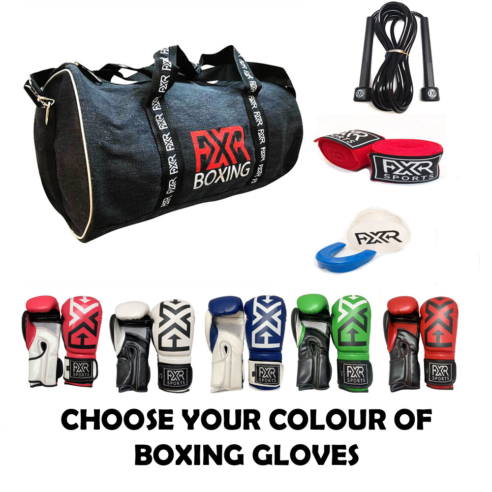 adidas Boxing Set Men: Boxhandschuhen, Mundschutz und Bandagen, Boxen Bundle