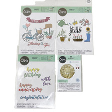 Sizzix Thinlits Love Floral Cutting Dies Bundle 4 Pieces Scrapbooking NEW