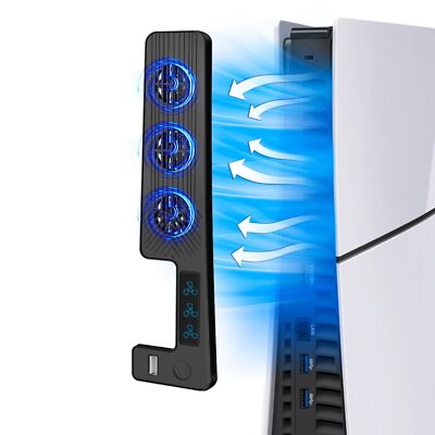 Cooling Fan for PS5 Slim Console Black Cooling Fan FOr